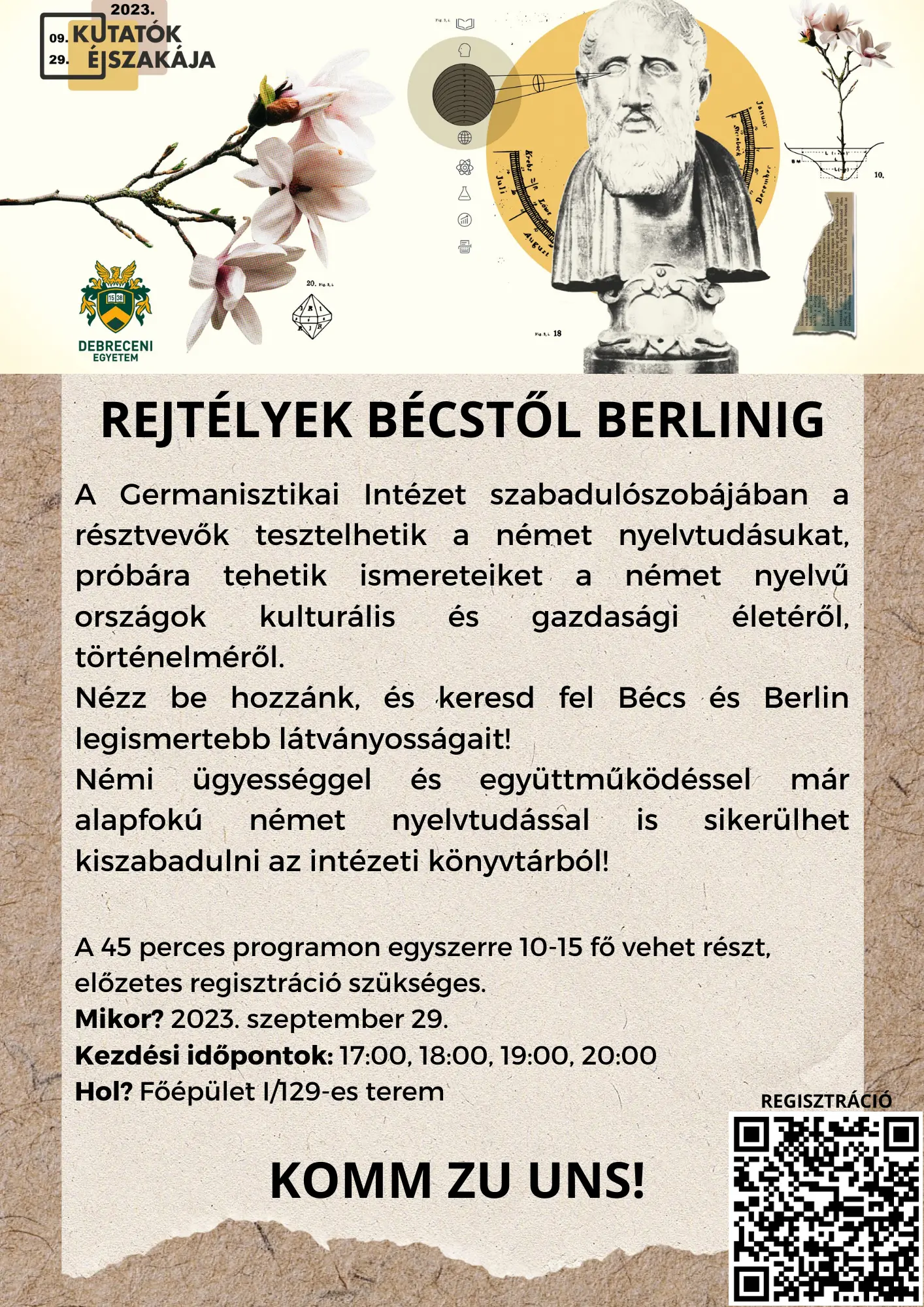 Szabadulószoba Kutatók éjszakája 2023